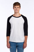 JERZEES Unisex Premium Blend Combed Ring Spun 3/4-Sleeve Raglan T-Shirt 560R Mens Apparel Shirts & Tops