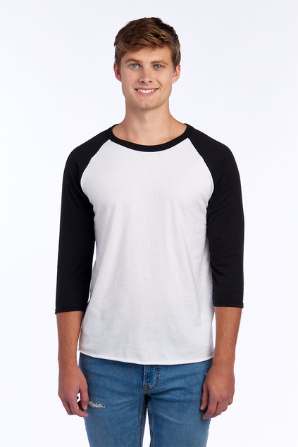 JERZEES Unisex Premium Blend Combed Ring Spun 3/4-Sleeve Raglan T-Shirt 560R Mens Apparel Shirts & Tops