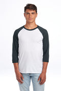 JERZEES Unisex Premium Blend Combed Ring Spun 3/4-Sleeve Raglan T-Shirt 560R Mens Apparel Shirts & Tops