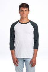 JERZEES Unisex Premium Blend Combed Ring Spun 3/4-Sleeve Raglan T-Shirt 560R Mens Apparel Shirts & Tops