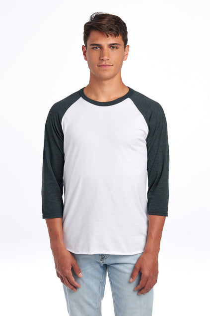 JERZEES Unisex Premium Blend Combed Ring Spun 3/4-Sleeve Raglan T-Shirt 560R Mens Apparel Shirts & Tops