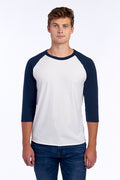 JERZEES Unisex Premium Blend Combed Ring Spun 3/4-Sleeve Raglan T-Shirt 560R Mens Apparel Shirts & Tops
