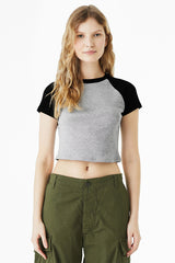 BELLA + CANVAS Women's Micro Rib Raglan Baby Tee BC1201