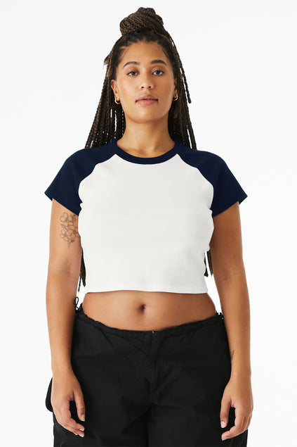 BELLA + CANVAS Women's Micro Rib Raglan Baby Tee BC1201