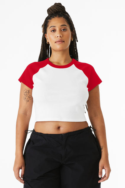 BELLA + CANVAS Women's Micro Rib Raglan Baby Tee BC1201