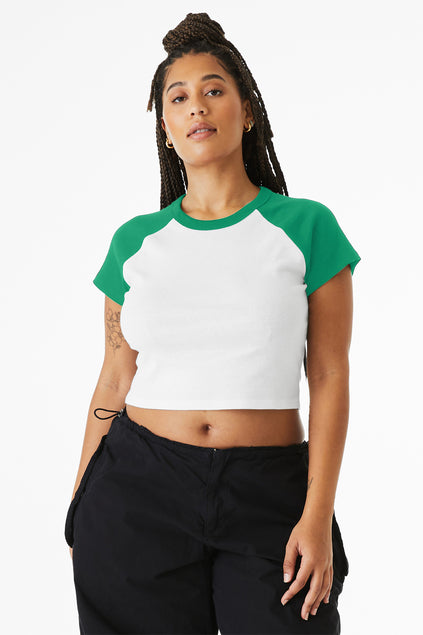 BELLA + CANVAS Women's Micro Rib Raglan Baby Tee BC1201