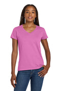 Gildan Women's Heavy Cotton 100% Cotton V-Neck T-Shirt 5V00L