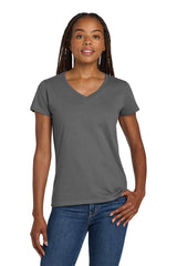 Gildan Women's Heavy Cotton 100% Cotton V-Neck T-Shirt 5V00L