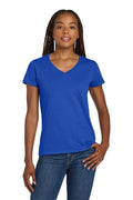 Gildan Women's Heavy Cotton 100% Cotton V-Neck T-Shirt 5V00L
