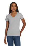 Gildan Women's Heavy Cotton 100% Cotton V-Neck T-Shirt 5V00L
