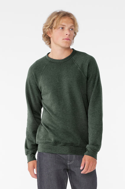 BELLA + CANVAS Unisex Sponge Fleece Raglan Sweatshirt BC3901 1/2 Mens Apparel Hoodies & Sweatshirts