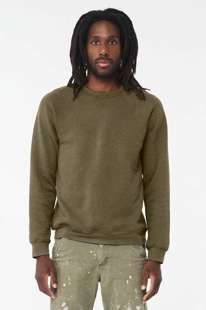 BELLA + CANVAS Unisex Sponge Fleece Raglan Sweatshirt BC3901 1/2 Mens Apparel Hoodies & Sweatshirts