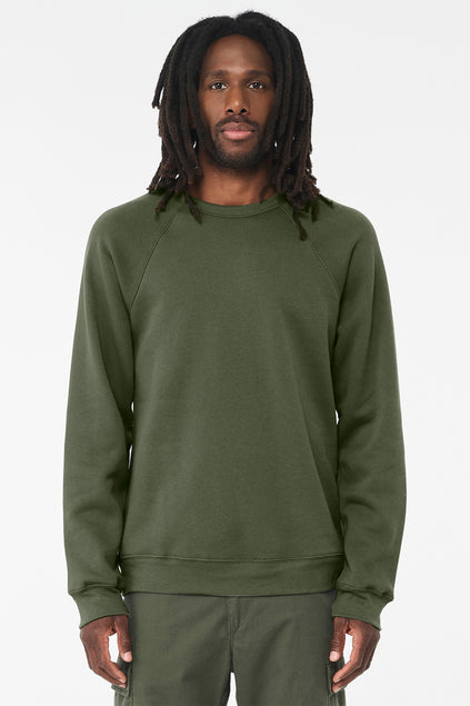 BELLA + CANVAS Unisex Sponge Fleece Raglan Sweatshirt BC3901 1/2 Mens Apparel Hoodies & Sweatshirts