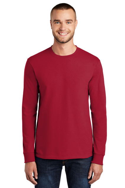 Port & Company Men's Long Sleeve Essential Tee. PC61LS Mens Apparel Shirts & Tops