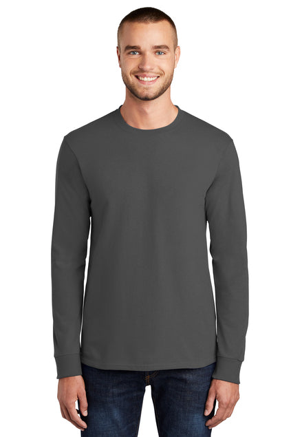 Port & Company Men's Long Sleeve Essential Tee. PC61LS Mens Apparel Shirts & Tops