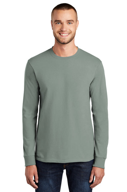 Port & Company Men's Long Sleeve Essential Tee. PC61LS Mens Apparel Shirts & Tops