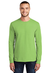 Port & Company Men's Long Sleeve Essential Tee. PC61LS Mens Apparel Shirts & Tops