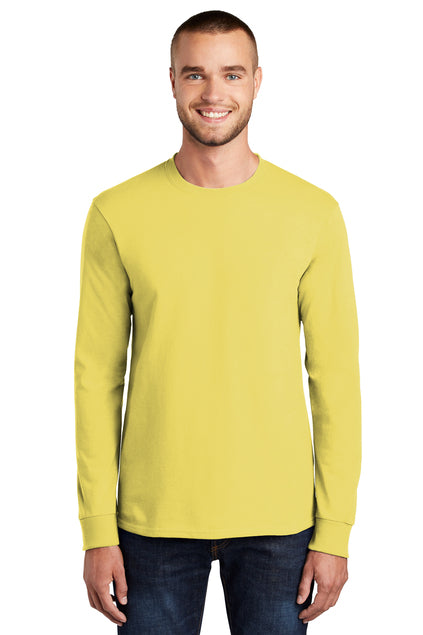 Port & Company Men's Long Sleeve Essential Tee. PC61LS Mens Apparel Shirts & Tops