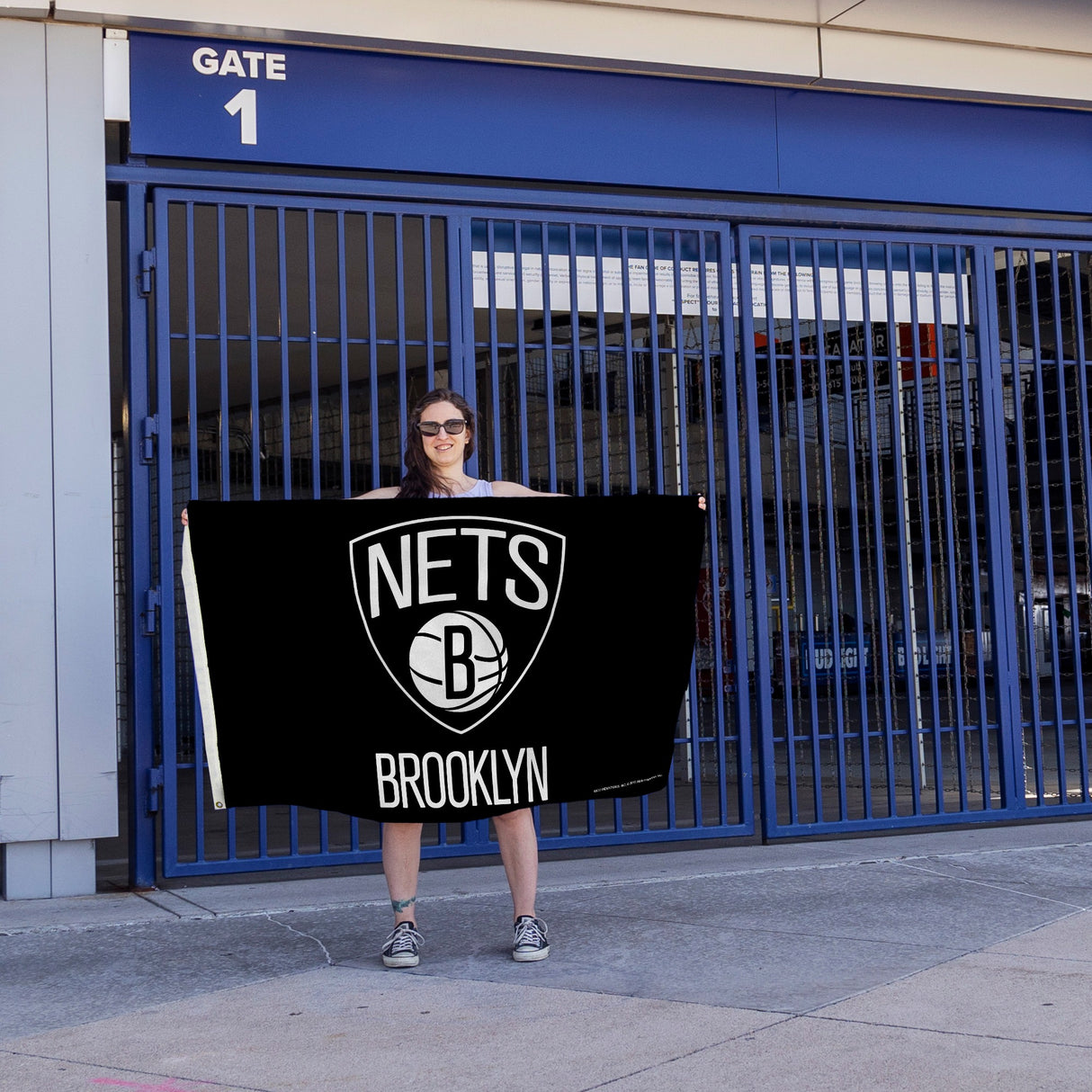 Rico Industries NBA  Brooklyn Nets Standard 3' x 5' Banner Flag-4