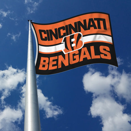 Rico Industries NFL  Cincinnati Bengals Bold 3' x 5' Banner Flag-2