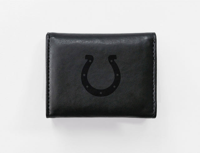 Rico Industries NFL  Indianapolis Colts  Laser Engraved Faux Leather Trifold Wallet-1