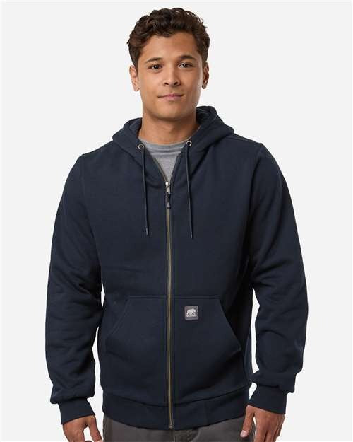 Berne Apparel Men's Heritage Grid Fleece-Lined Full-Zip Hooded Sweatshirt-3