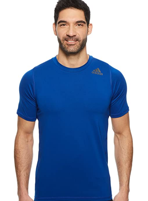 adidas Men's Alphaskin Sport Fitted Short Sleeve Tee Shirt(2XL/Collegiate Royal)