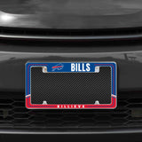 Rico Industries NFL  Buffalo Bills Two-Tone 12" x 6" Chrome License Plate Frame-1