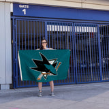 Rico Industries NHL  San Jose Sharks Standard 3' x 5' Banner Flag-4