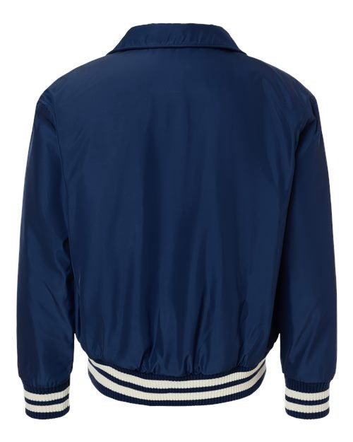 Shaka Wear Men's Collared Varsity Jacket-2