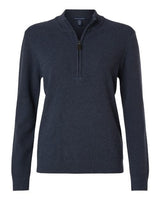 Devon & Jones Women's Hartland Textured Quarter Zip Sweater-1