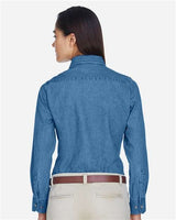 Harriton Women's Denim Shirt-5