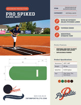 Portolite Baseball Pro Spiked Game Mat with No Lines-4