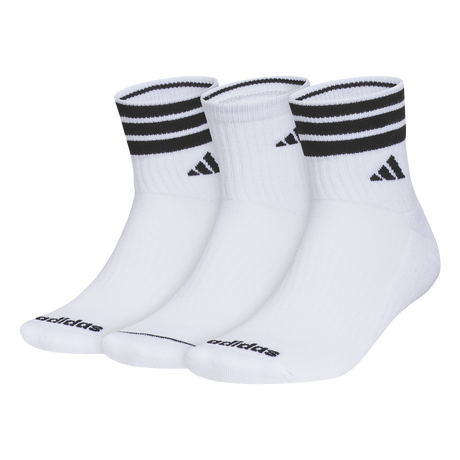 adidas Men's Cushioned 3-Stripe 4.0 3-Pack High Quarter Sock-1