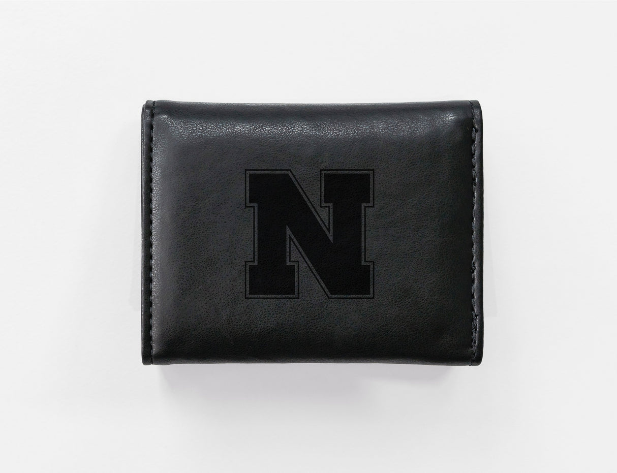 Rico Industries NCAA Nebraska Cornhuskers  Laser Engraved Faux Leather Trifold Wallet-1