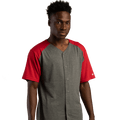 Badger Men's Tri-Blend Full Button Tee