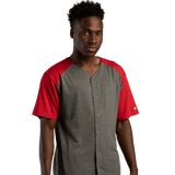 Badger Men's Tri-Blend Full Button Tee