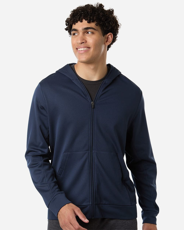 Team 365 Men's Squad Tech Fleece Hooded Full-Zip