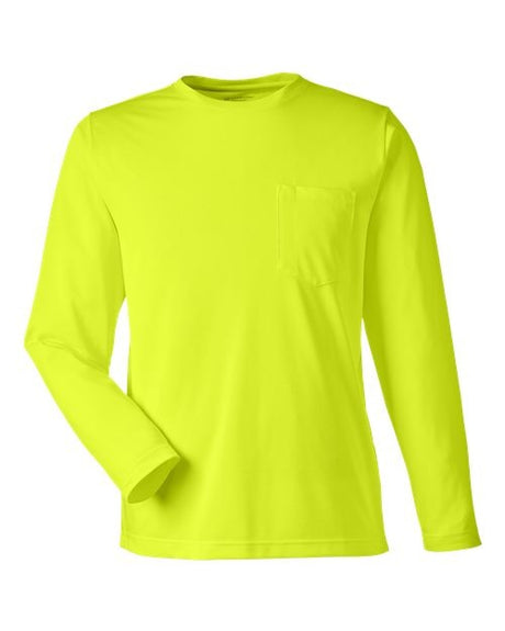 Harriton Men's Charge Snag and Soil Protect Long Sleeve T-Shirt-1
