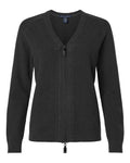 Devon & Jones Women's Hartland Textured Full Zip Sweater-1