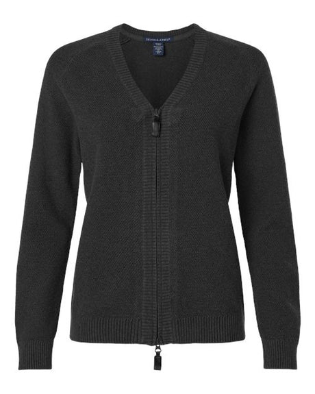 Devon & Jones Women's Hartland Textured Full Zip Sweater-1