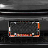 Rico Industries NFL  Cincinnati Bengals Wave 12" x 6" Chrome License Plate Frame-1