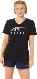 Asics Women's Stripes V Neck-1
