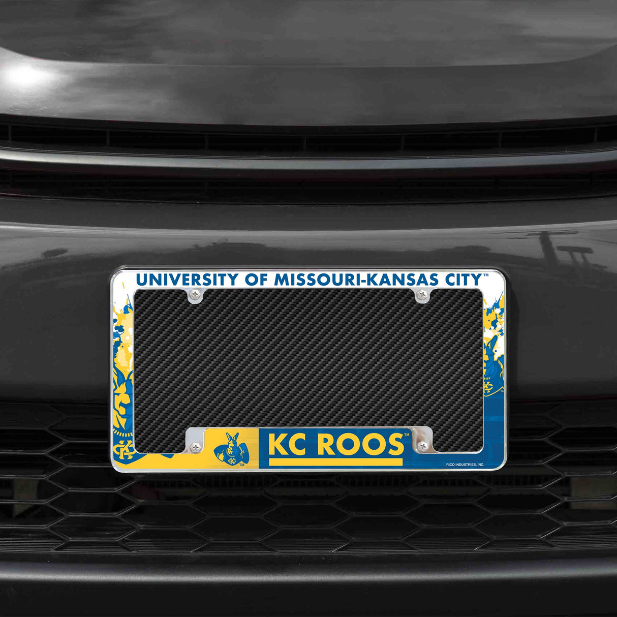 Rico Industries NCAA Missouri-Kansas City Kangaroos Primary 12" x 6" Chrome License Plate Frame-1