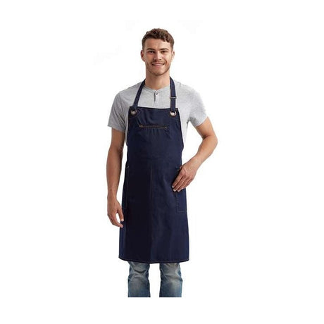 Artisan Collection by Reprime Barley Contrast Stitch Recycled Bib Apron-1