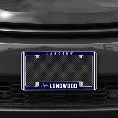 Rico Industries NCAA Longwood Lancers 12" x 6" Chrome License Plate Frame-1