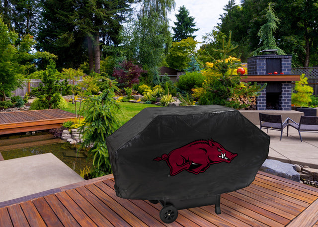 Rico Industries NCAA Arkansas Razorbacks Black Deluxe Grill Cover-1