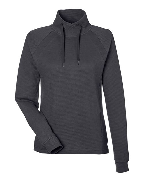 North End Women's Rhythm Waffle Cross-Neck Pullover-1