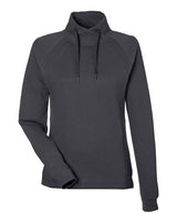 North End Women's Rhythm Waffle Cross-Neck Pullover-1