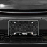 Rico Industries NHL  Vegas Golden Knights Black 12" x 6" Chrome License Plate Frame-1